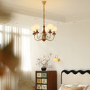 Multi-Light Glass Chandelier