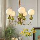 Multi-Light Glass Chandelier