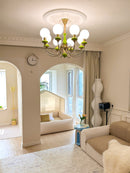 Multi-Light Glass Chandelier