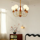 Multi-Light Glass Chandelier
