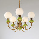 Multi-Light Glass Chandelier