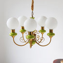 Multi-Light Glass Chandelier