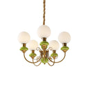 Multi-Light Glass Chandelier