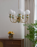 Multi-Light Glass Chandelier