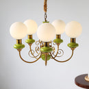 Multi-Light Glass Chandelier