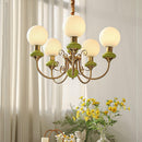 Multi-Light Glass Chandelier