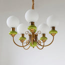 Multi-Light Glass Chandelier