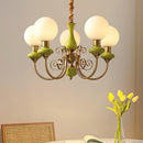 Multi-Light Glass Chandelier