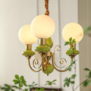Multi-Light Glass Chandelier