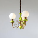 Multi-Light Glass Chandelier