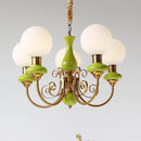 Multi-Light Glass Chandelier