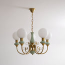 Multi-Light Glass Chandelier