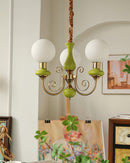 Multi-Light Glass Chandelier