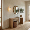 Elegant Gold Alabaster LED Wall Mount Light
