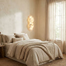 Elegant Gold Alabaster LED Wall Mount Light