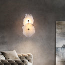 Elegant Gold Alabaster LED Wall Mount Light