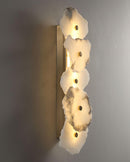 Elegant Gold Alabaster LED Wall Mount Light