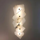 Elegant Gold Alabaster LED Wall Mount Light