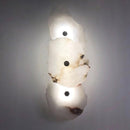 Elegant Gold Alabaster LED Wall Mount Light