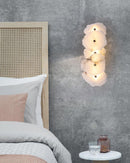 Elegant Gold Alabaster LED Wall Mount Light