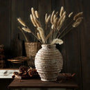 Carved Ridge Ceramic Vessel