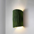 Nordic Resin Striped Half Cylinder Wall Sconce