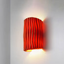 Nordic Resin Striped Half Cylinder Wall Sconce