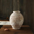 Carved Ridge Ceramic Vessel