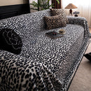 Leopard Plush Sofa Cover