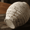 Carved Ridge Ceramic Vessel