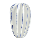 Pinstripe Pleated Ceramic Vase