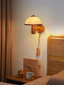 Scandinavian Oak Wood Wall Sconce