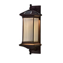 Ribbed Glass Wall Lantern