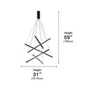 Cross Line Chandelier