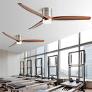 Modern Wood 3-Blade Ceiling Fan Light