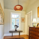 Woven Dome Rattan Pendant Light