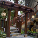 Metal Cage Glass Globe Pendant