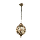 Metal Cage Glass Globe Pendant