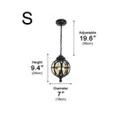 Metal Cage Glass Globe Pendant