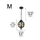 Metal Cage Glass Globe Pendant