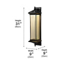 Ribbed Glass Wall Lantern