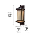 Ribbed Glass Wall Lantern