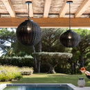 Black Woven Rattan Pendant Lamp