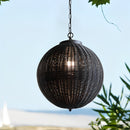 Black Woven Rattan Pendant Lamp